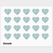 Chique blauw rustiek hout hart sticker (Vel)
