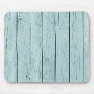 Chique blauw rustiek hout muismat