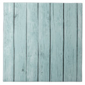 Chique blauw rustiek hout tegeltje (Voorkant)