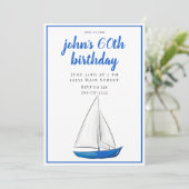 Chique Blauw Scheeps Cocktailparty in Nautilus-sti Kaart (Staand voorkant)