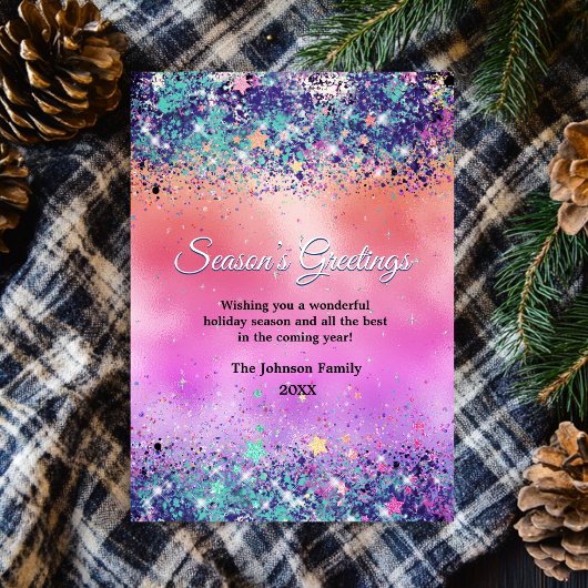 Chique blauw sinaasappel glitter kerst nieuwjaar