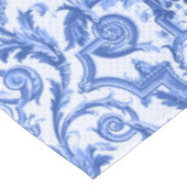 Chique  Blauw toile de jouy monogram Tafelkleed (Gekanteld)