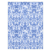 Chique  Blauw toile de jouy monogram Tafelkleed (Voorkant)
