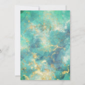 Chique blauw turquoise gouden glitter druipt Kerst Kaart (Achterkant)