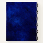 Chique blauw turquoise grijs geometrisch notitieboek (Achterkant)