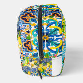 Chique blauw turquoise siciliaanse citrus bloemige toilettasje (Rechts)