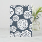 Chique Blauw Wit Bloemen Baby shower Kaart (Staand voorkant)