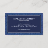 Chique blauw/wit libellen makelaar, ontwerper visitekaartje (Achterkant)