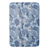 Chique Blauw wit wilg chinoiserie huisje Badmat (Voorkant Verticaal)