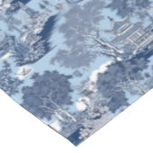 Chique Blauw wit wilg chinoiserie huisje Tafelkleed (Gekanteld)