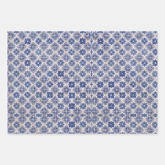 Chique Blauw wit wilg chinoiserie toile Inpakpapier Vel (Voorkant 3)