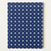 Chique Blauw wit wilg chinoiserie toile monogram Planner (Achterkant)