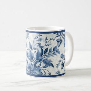 Chique blauw-witte Chinoiserie kerst mok