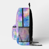Chique blauwe aqua eenhoorn druipende glitters mon bedrukte rugzak (Rechts)