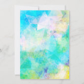 Chique blauwe aqua eenhoorn druipt glitter kerst (Achterkant)