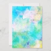 Chique blauwe aqua eenhoorn druipt glitter kerst kaart (Achterkant)