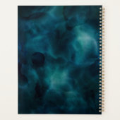 Chique blauwe aqua turquoise abstract geometrisch planner (Achterkant)
