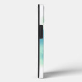 Chique Blauwe Aquarel Abstracte Monogram Case-Mate iPhone Case (Achterkant / Rechts)