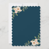 Chique Blauwe Bloemen Slinger Licht Quinceañera Kaart (Achterkant)
