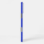 Chique Blauwe Geometrische Strepen iPhone Hoesje (Rechterkant)