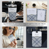 Chique Blauwe Geruite Luxe Stijl