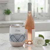 Chique Blauwe Geruite Luxe Stijl