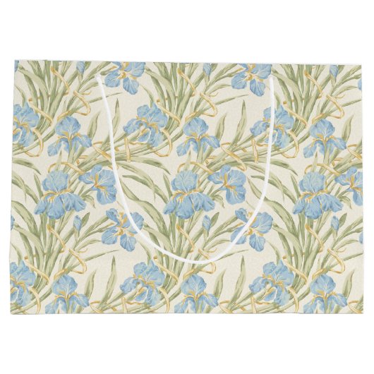Chique Blauwe Iris Groot Cadeauzakje (Achterkant)