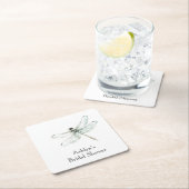 Chique Blauwe Libellen Bruidsmeisjesfeest Kartonnen Onderzetters (Insitu)