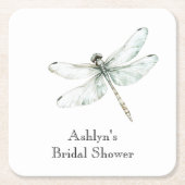Chique Blauwe Libellen Bruidsmeisjesfeest Kartonnen Onderzetters (Voorkant)