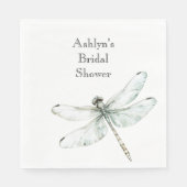 Chique Blauwe Libellen Bruidsmeisjesfeest Servet (Voorkant)