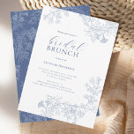 Chique blauwe lijn getekend bloemig Vrijgezellenfe Kaart<br><div class="desc">Elegant ChicBlue Line Drawn Floral Vrijgezellenfeest Brunch Invitation Deze prachtige bruids doucheuitnodiging voegt precies de perfecte toets van elegantie toe aan uw evenement.</div>