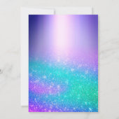 Chique blauwe ombre glitter druppels Kerstmis nieu (Achterkant)