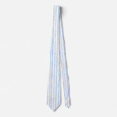 Chique blauwe witte strepen stropdas (Voorkant)