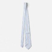 Chique blauwe witte strepen stropdas (Achterkant)