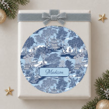 Chique blauwe witte wilg chinoiserie cottage 