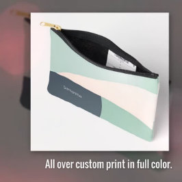 Chique Blauwgroen & Beige Classy  Minimalist Etui