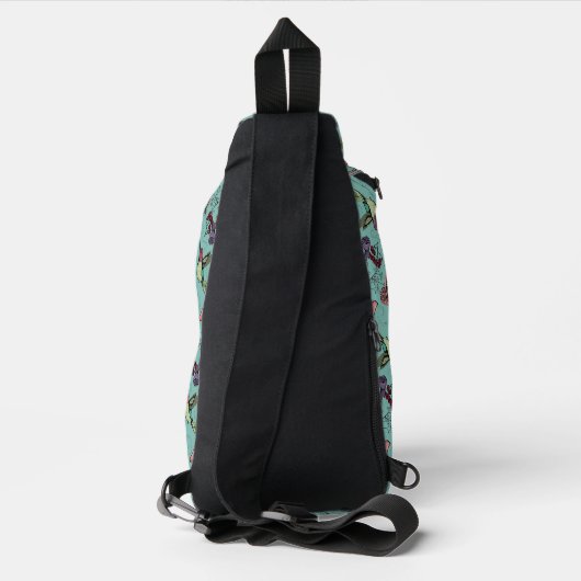 Chique Blauwgroen Beste Moeder Ooit Foto Hummingbi Sling Bag (Achterkant)