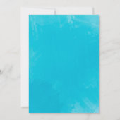 Chique Blauwgroen Blauwe Pioen Bloem Sla de datum Kaart (Achterkant)