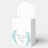 Chique Blauwgroen Botanische Wil je mijn bruidsmei Bedankdoosjes (Geopend)