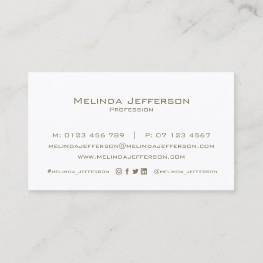 Chique Blauwgroen en gouden Abstracte Inktkunst Visitekaartje (Achterkant)