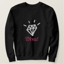 Chique Bling Diamond Diva geborduurd