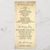 Chique  bloeien bruiloft programma's (Achterkant)