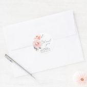 Chique bloeiende pioenrozen roze BRUIDSSCHOWER Ronde Sticker (Envelop)