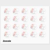 Chique bloeiende pioenrozen roze BRUIDSSHOOWER Ronde Sticker (Vel)