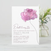 Chique Bloem "Dood aan mijn 20s" 30e verjaardag Kaart (Staand voorkant)