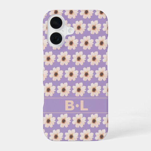 Chique Bloem iPhone 16 Hoesje (Achterkant)