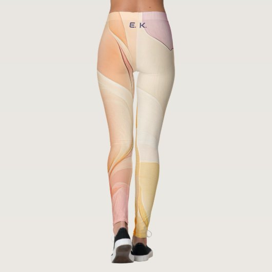 Chique Bloem Waterverf Leggings (Achterkant)