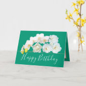 Chique bloemboeket Roos & Orchidee Bloemen Verjaar Kaart (Gele Bloem)