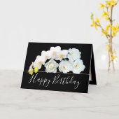 Chique bloemboeket Roos & Orchidee Bloemen Verjaar Kaart (Gele Bloem)