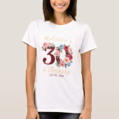 Chique Bloemen 30ste verjaardagsfeestje T-shirt (Voorkant)